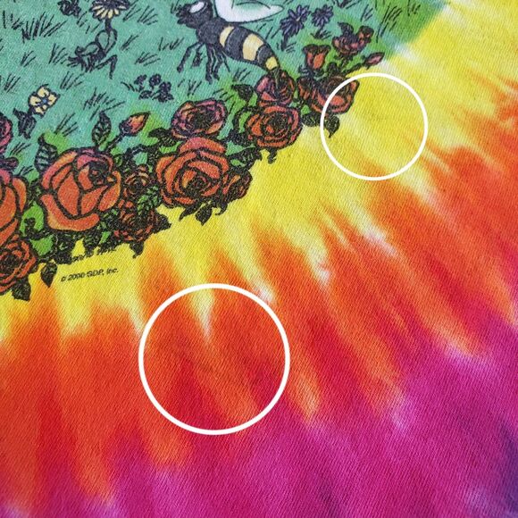 Grateful Dead T Shirt Girls M Summer Tour Bus Tie Dye Liquid Blue Modern Tee - Picture 7 of 9